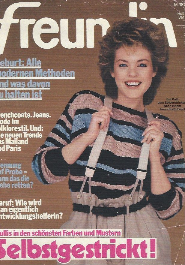 Julie on the cover of Freundin magazine