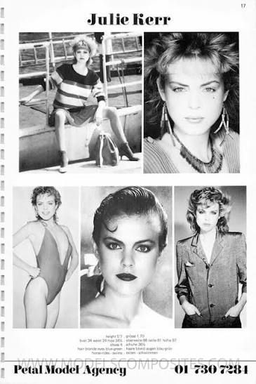 Julie Kerr — model composite card